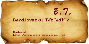 Bardiovszky Tömör névjegykártya